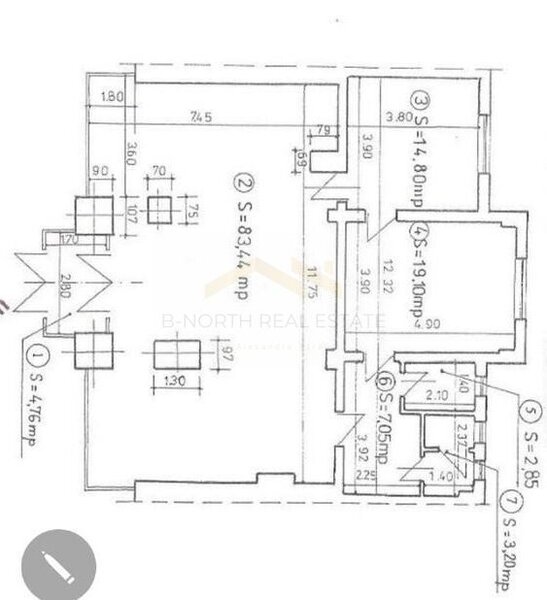 13 Septembrie, chirie, spatiul comercial birou 135 mp,